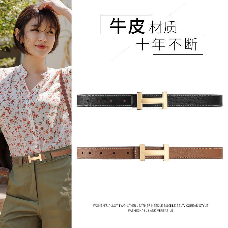 Hermès Kelly Belt for Women, Genuine Leather, Versatile for Summer, Suitable for Dresses, Waist-Cinching Decoration, Kelly Belt for Suits and Pants