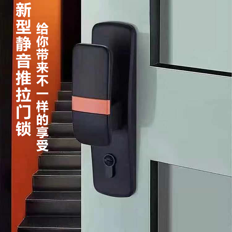 New Product Mute Door Lock Deluxe Bedroom Door Lock Universal Solid Wood Door Handle Black Gold Direct Push Lock