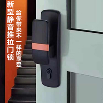 New silent door lock luxury bedroom door lock universal solid wood door handle black gold straight push door lock