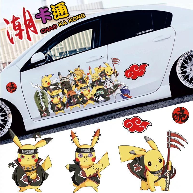 các lô gô xe ô tô Hình dán xe Naruto trên cả hai mặt của thân xe Naruto Payne Akatsuki hoạt hình trang trí xe ô tô miếng dán chống thấm chặn miếng dán tem xe oto đẹp tem dán sườn xe ô to 7 chỗ