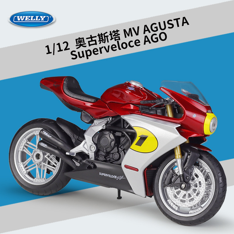 Welly 1:12 Mv Agusta Superveloce Ago Motorcycle Model 2022 Welly 1:12 Mv Agusta Superveloce Ago Motorcycle Model 2022