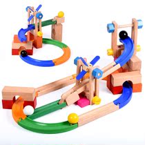 Construction area corner operation materials kindergarten to build roller coaster building blocks toy area small class middle class large class