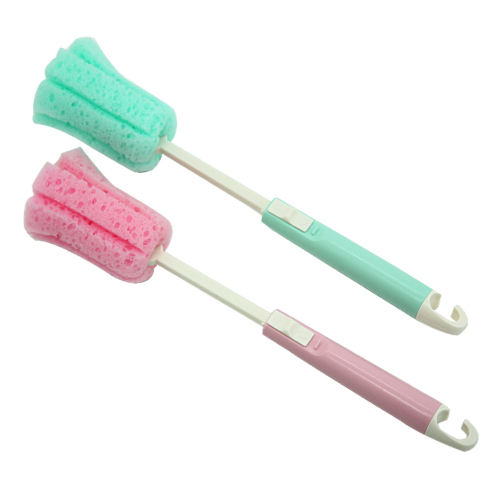 Japan imports long handle sponge cup brush cup brush cleaning brush bottle brush sponge brush cup brush long bottle brush