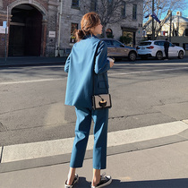 Small suit suit women Spring and Autumn New Korean version of loose professional temperament fashion hanging two-piece suit jacket