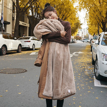 Pike cotton-padded women 2021 new autumn winter oversize long plus velvet thick Joker coat women tide