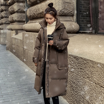 Down cotton jacket 2021 new female winter Korean version of loose medium length over the knee thickening ins East gate cotton tide