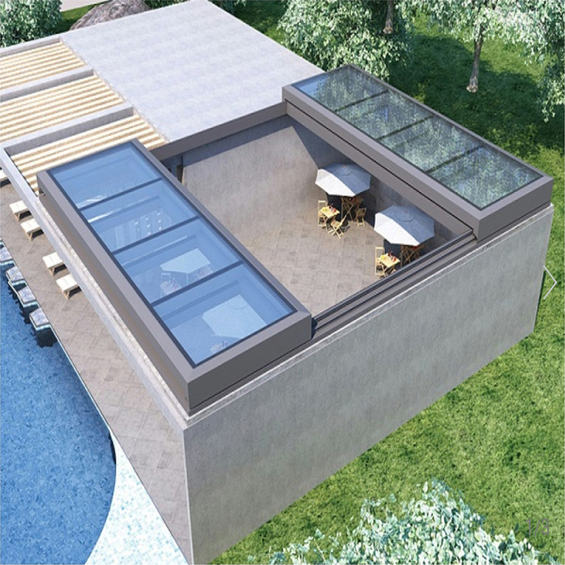 Dimensional Shield Aluminum Alloy Skylight Roof Skylight roof TOP FOR LIGHT SUNROOF ELECTRIC REMOTE CONTROL CUSTOM LARGE TRANSLATION SKYLIGHTS