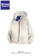 Wassup Tenet American Retro Style Fleece-Lined Hooded Cotton Jacket for Men, Winter Trendy Brand Couple's Loose Cotton Coat