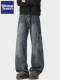 Wassup Tenet American Retro Straight-Leg Workwear Jeans for Men, Autumn Trendy Brand Loose Casual Versatile Long Pants