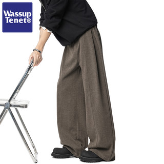 Wassup Tenet American Retro Pleated Straight-Leg Casual Pants for Men, Autumn Trendy Brand Couple's Loose Wide-Leg Long Pants