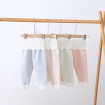 Baby high waist belly pants autumn and winter baby warm pants children cotton pants men and women baby autumn pants plus velvet thickening