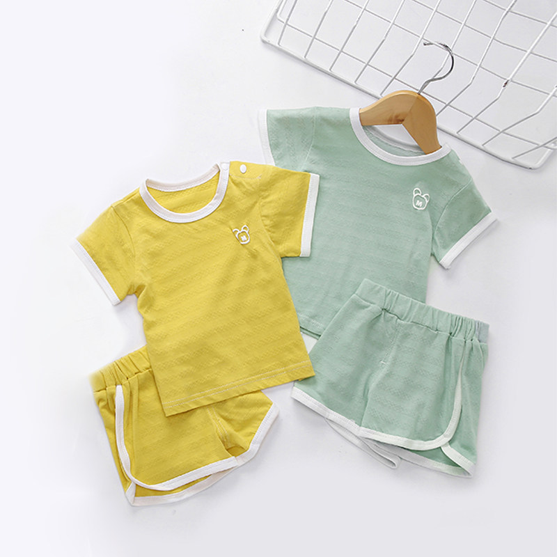 Baby Short Sleeve Suit Pure Cotton Baby Half Sleeve Shorts Suit Newborn Summer Clothes Ultra Slim Breathable Infant