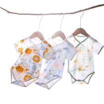 Baby Jersey clothing spring and autumn summer thin cotton jumpsuit newborn baby monk clothing triangle ha clothing summer clothing