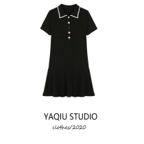 Temperament Dress Womens Summer Dress 2021 New Goddess Fan Xianthin Skirt Small Man Short Skirt Western Style Small Black Skirt Tide