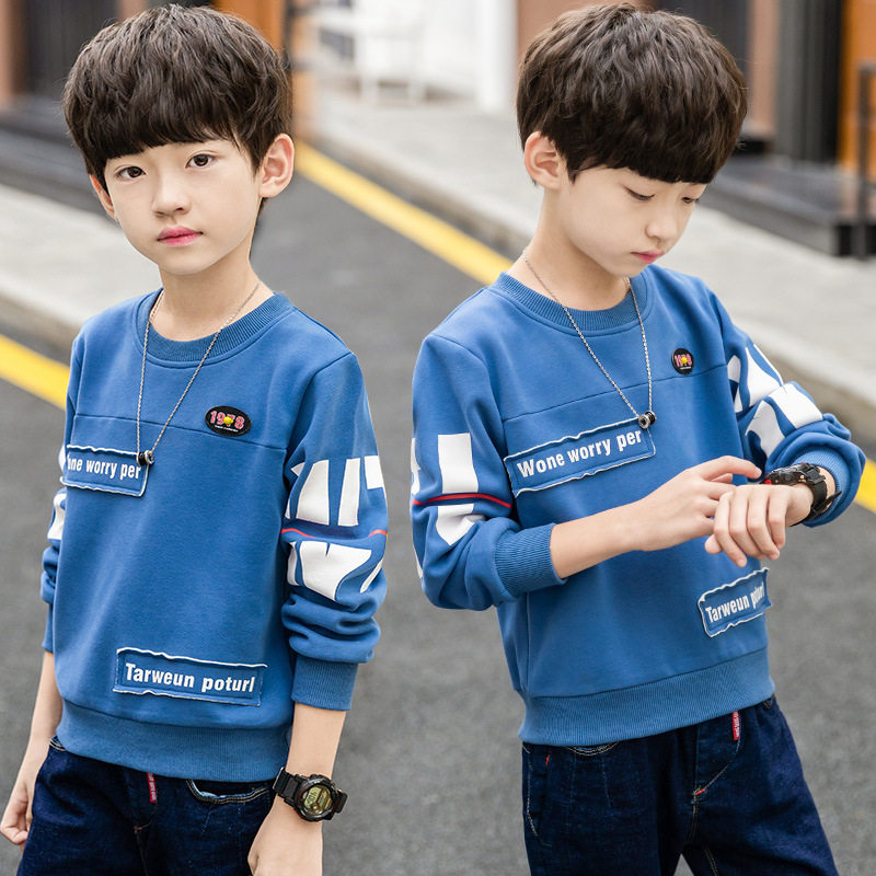 Boy Necropolis Spring Autumn Money 2022 New CUHK Scout Pure Cotton Inner clothing Chauffo Children's Western Fried Street Clothes