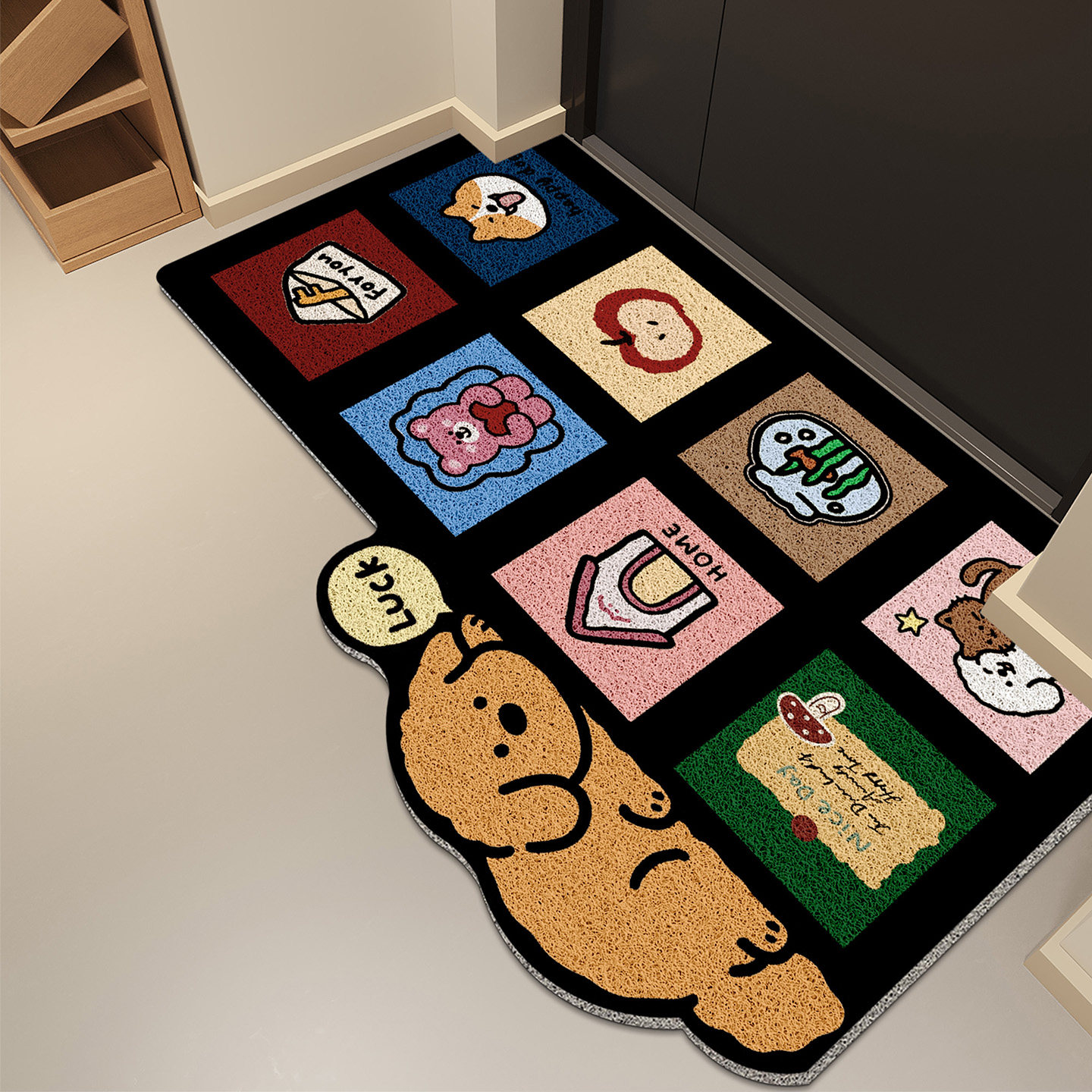 Silk circle floor mats, entrance door mats, entrance door mats