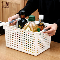 Plastic storage basket sundries storage frame desktop snack storage box rectangular storage basket kitchen finishing basket