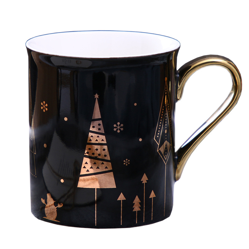 Namely the content ceramic keller cup with a spoon, creative practical picking cups of milk for breakfast keller cup coffee cup