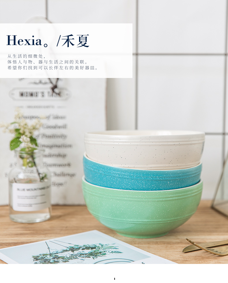 The content Nordic ceramic rice bowl mercifully rainbow such as bowl, creative household move big bowl of soup bowl rainbow such as bowl beef rainbow such use