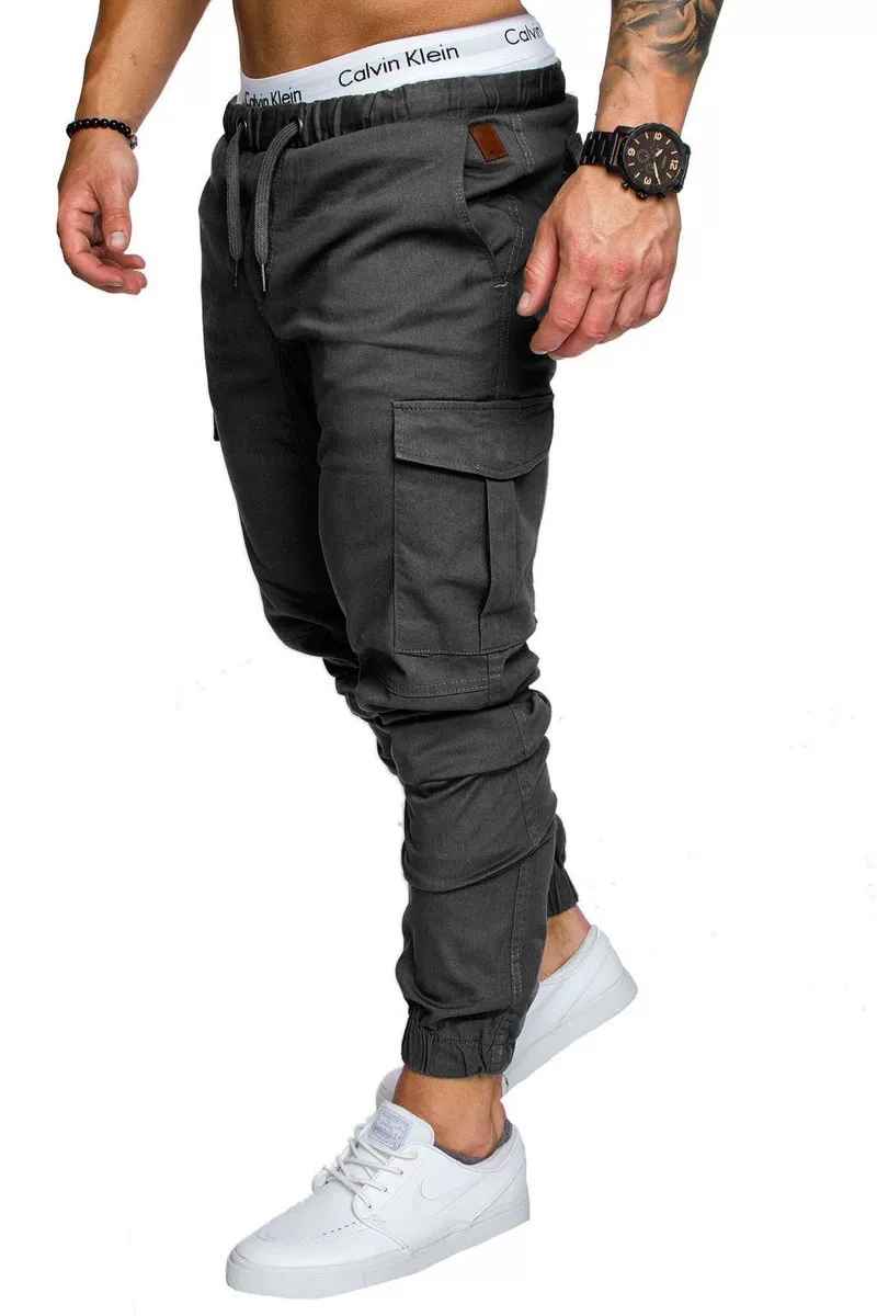 [мужские брюки Male Pants Slim Khaki Men Joggers]