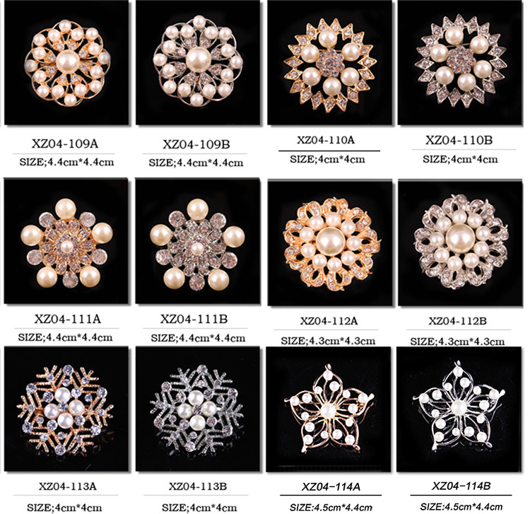 Thời trang hàn quốc pha lê rhinestone cá tính ngọc trai hoang dã vòng hoa trâm nhỏ brooch pin ladies full 15