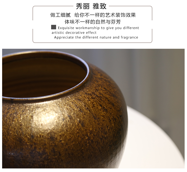 New Chinese style ceramic decorative vase restoring ancient ways is the sitting room the desktop flower implement flower decoration decorative furnishing articles tea table and what