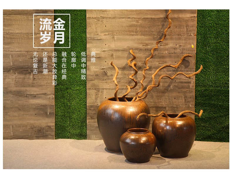 Hotel restaurant decoration ceramic vase sitting room tea house ornament inserted between example simulation flower implement big furniture furnishing articles