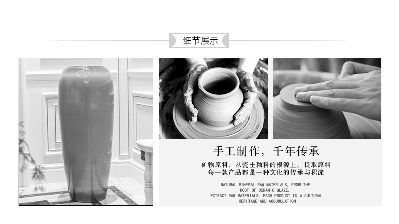 Jingdezhen ceramic flower arranging furnishing articles contracted sitting room of large vase modern creative window dry flower decoration decoration