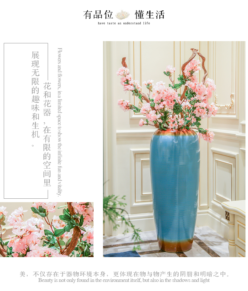 Jingdezhen ceramic flower arranging furnishing articles contracted sitting room of large vase modern creative window dry flower decoration decoration