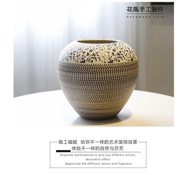 Jingdezhen ceramic vase furnishing articles creative the sitting room porch ark, arranging flowers, flower implement household soft outfit decoration