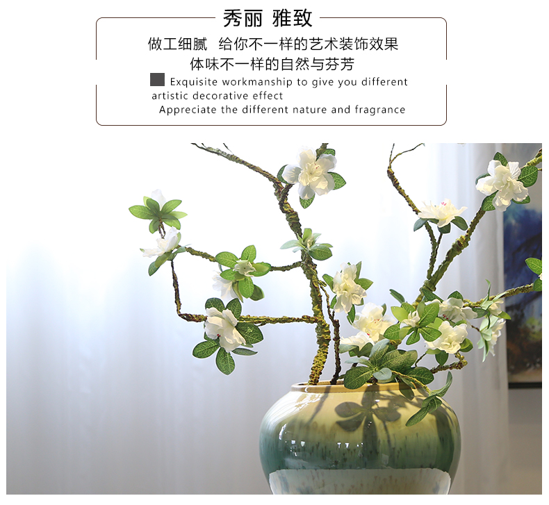 Jingdezhen ceramic vases, flower, flower implement new Chinese style mesa simulation flower decoration in the living room TV cabinet table furnishing articles