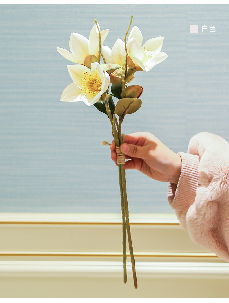 Simulation of kapok single flowers, silk flowers sitting room tea table decoration bedroom a bouquet of silk flowers, floral decorations