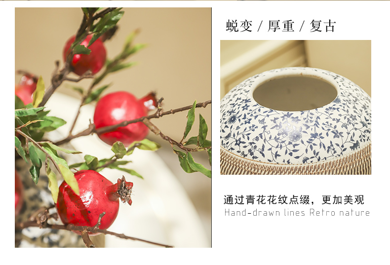 Jingdezhen sitting room of I and contracted ceramic vases, table table flower arranging flower implement creative decorations decoration furnishing articles