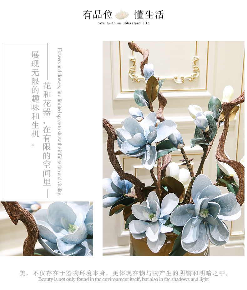 New Chinese style porch ground vase TV ark place, a large European household ceramics flower arrangement sitting room adornment