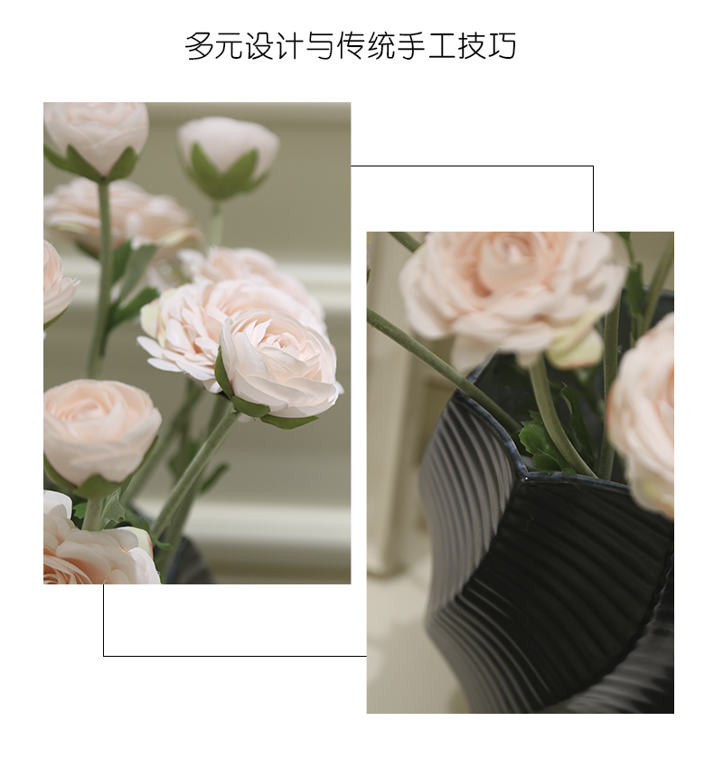 Jingdezhen contracted furnishing articles creative porcelain ceramic vase sitting room porch simulation flower arranging Chinese style household ornaments