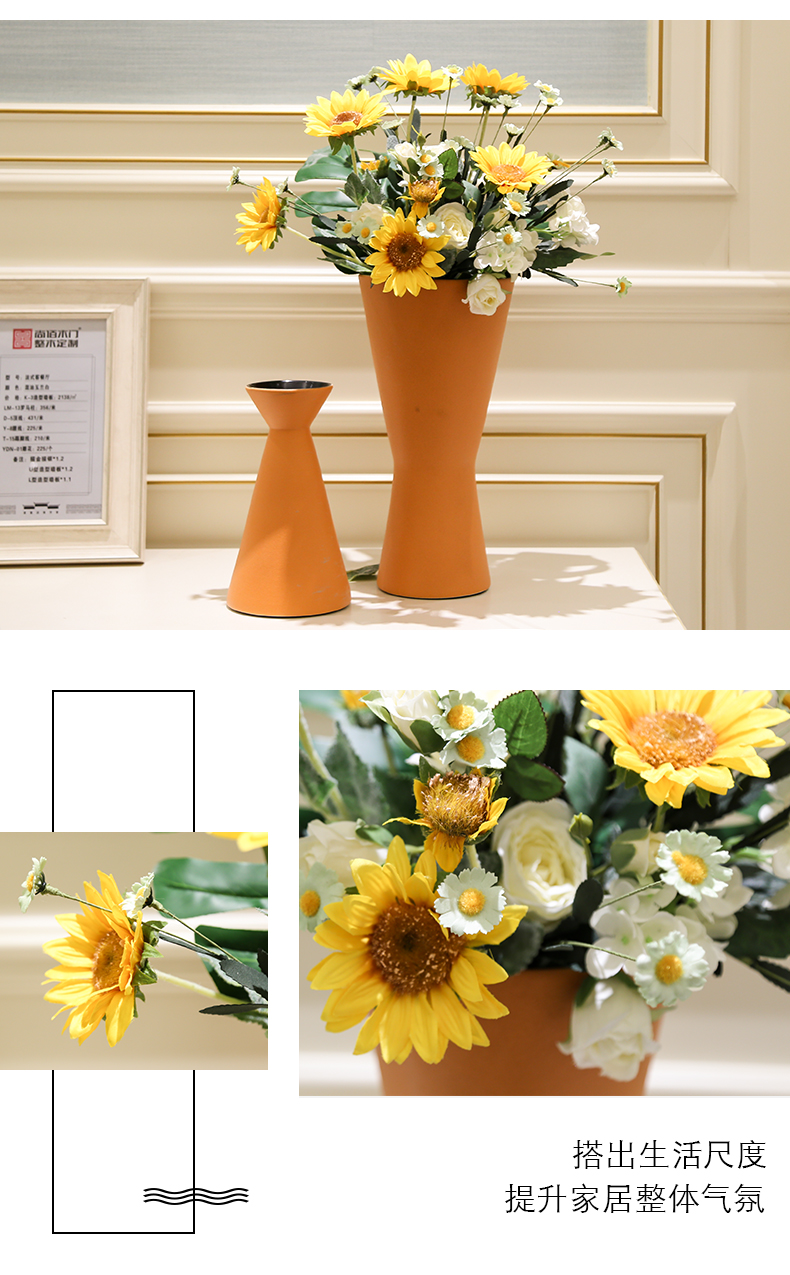 I and contracted light decoration key-2 luxury ceramic vase mesa simulation flowers, artificial flowers decorate the sitting room between example villa