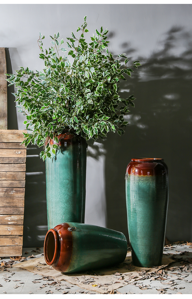 Jingdezhen ceramic simulation flowers furnishing articles club hotel in the sitting room of large vase flower of new Chinese style decoration