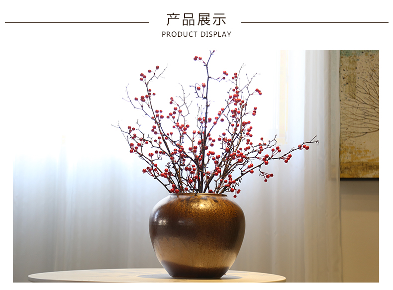 New Chinese style ceramic decorative vase restoring ancient ways is the sitting room the desktop flower implement flower decoration decorative furnishing articles tea table and what