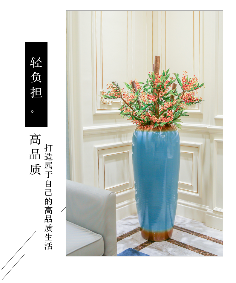 Jingdezhen ceramic flower arranging furnishing articles contracted sitting room of large vase modern creative window dry flower decoration decoration