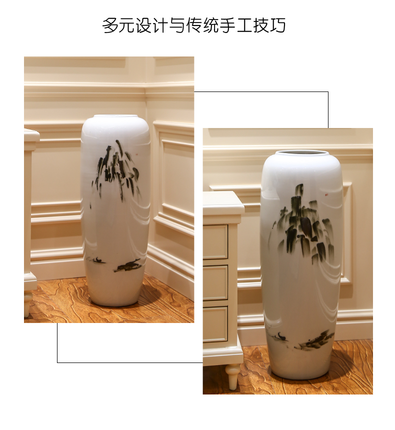 The New Chinese jingdezhen ceramics of large vases, I and contracted sitting room TV ark, simulation dry flower decoration