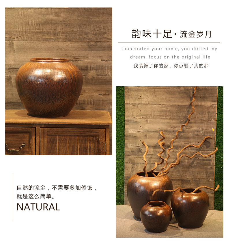 Hotel restaurant decoration ceramic vase sitting room tea house ornament inserted between example simulation flower implement big furniture furnishing articles