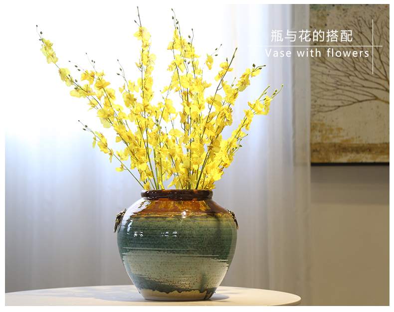 Jingdezhen ceramic flower villa living room table desktop furnishing articles mesa of new Chinese style originality vase decoration floral outraged