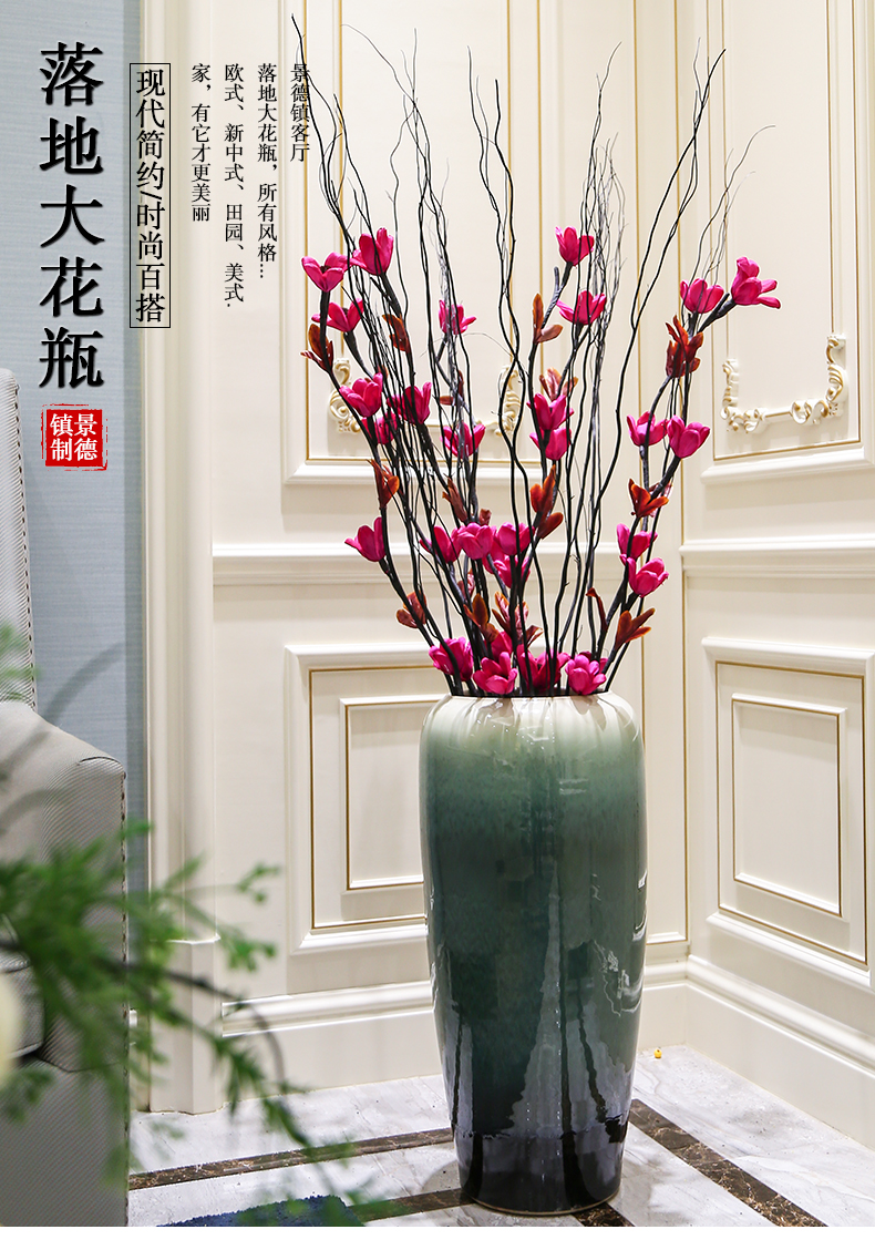 Jingdezhen Nordic sitting room of large vases, ceramic flower arranging, contracted and I creative dried flower adornment furnishing articles