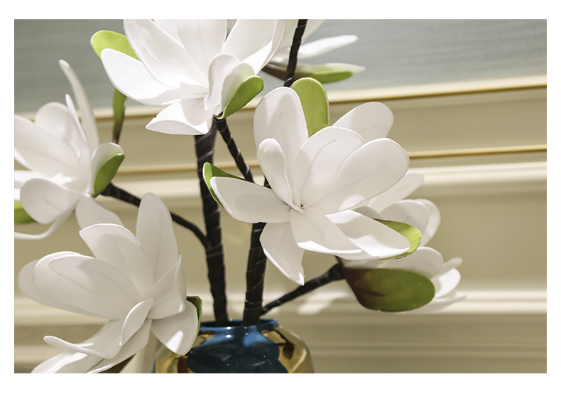 Mesa of new Chinese style ceramic vase retro creative light much dry flower, flower implement home decoration decoration is a sitting room
