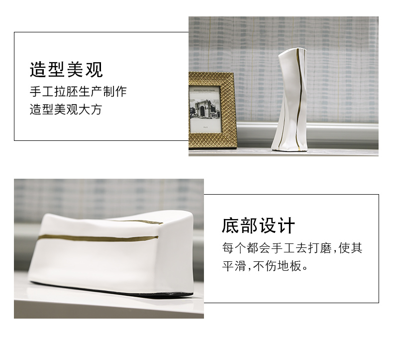 I and contracted ceramic flower vase continental creative living room table dry flower, Nordic home furnishing articles