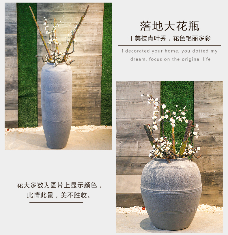 Jingdezhen ceramic vase retro nostalgia of large sitting room the hotel home decor simulation flower arranging flowers