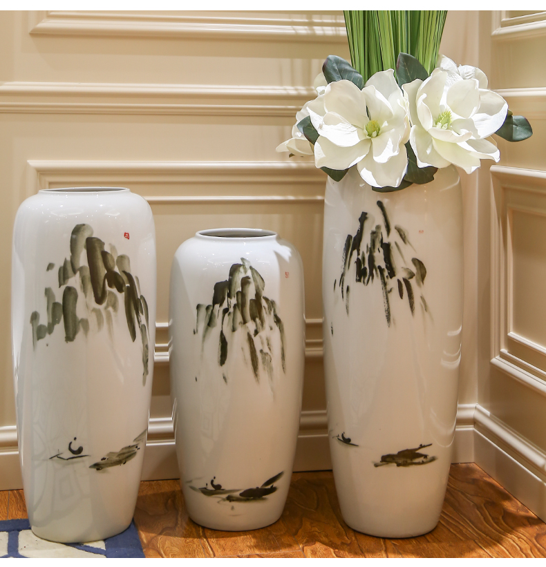 The New Chinese jingdezhen ceramics of large vases, I and contracted sitting room TV ark, simulation dry flower decoration