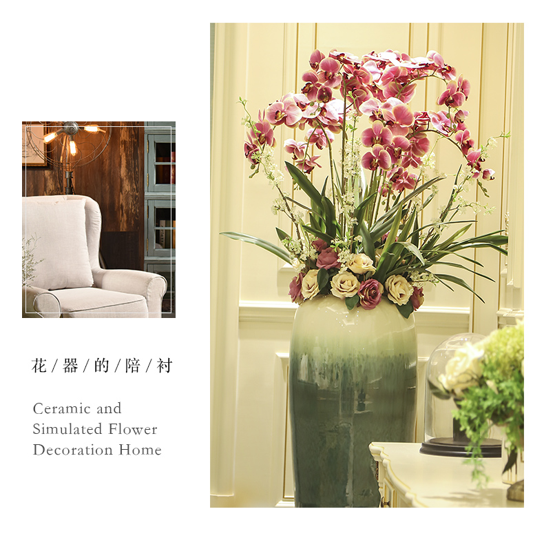 Jingdezhen contracted and I sitting room of large vase hotel ceramic flower flower implement simulation floral arrangements furnishing articles