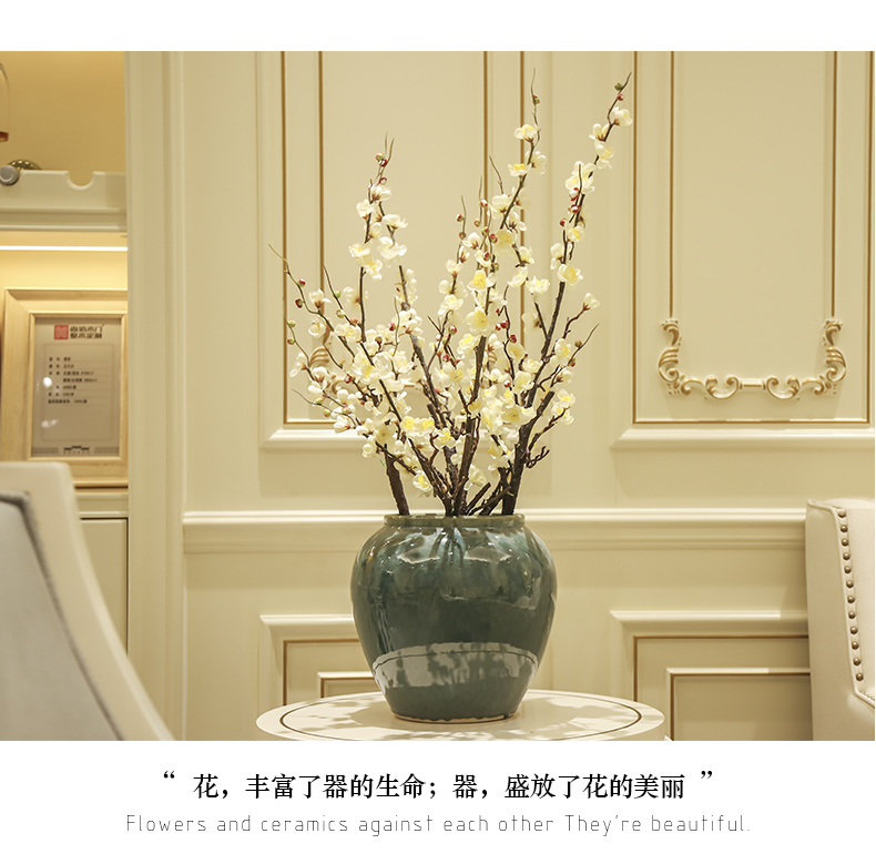 Jingdezhen new Chinese style manual variable table flower arranging home decoration ceramic vases, the sitting room porch decoration parts