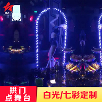 Point stage bar Point platform LED arch point stage New curved dance stage marquee can be customized